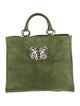 Valentino Suede Top Handle Bag