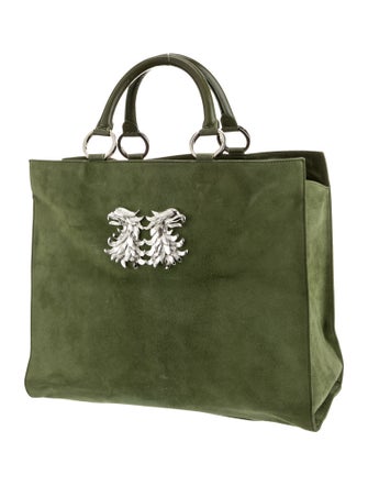 Valentino Suede Top Handle Bag