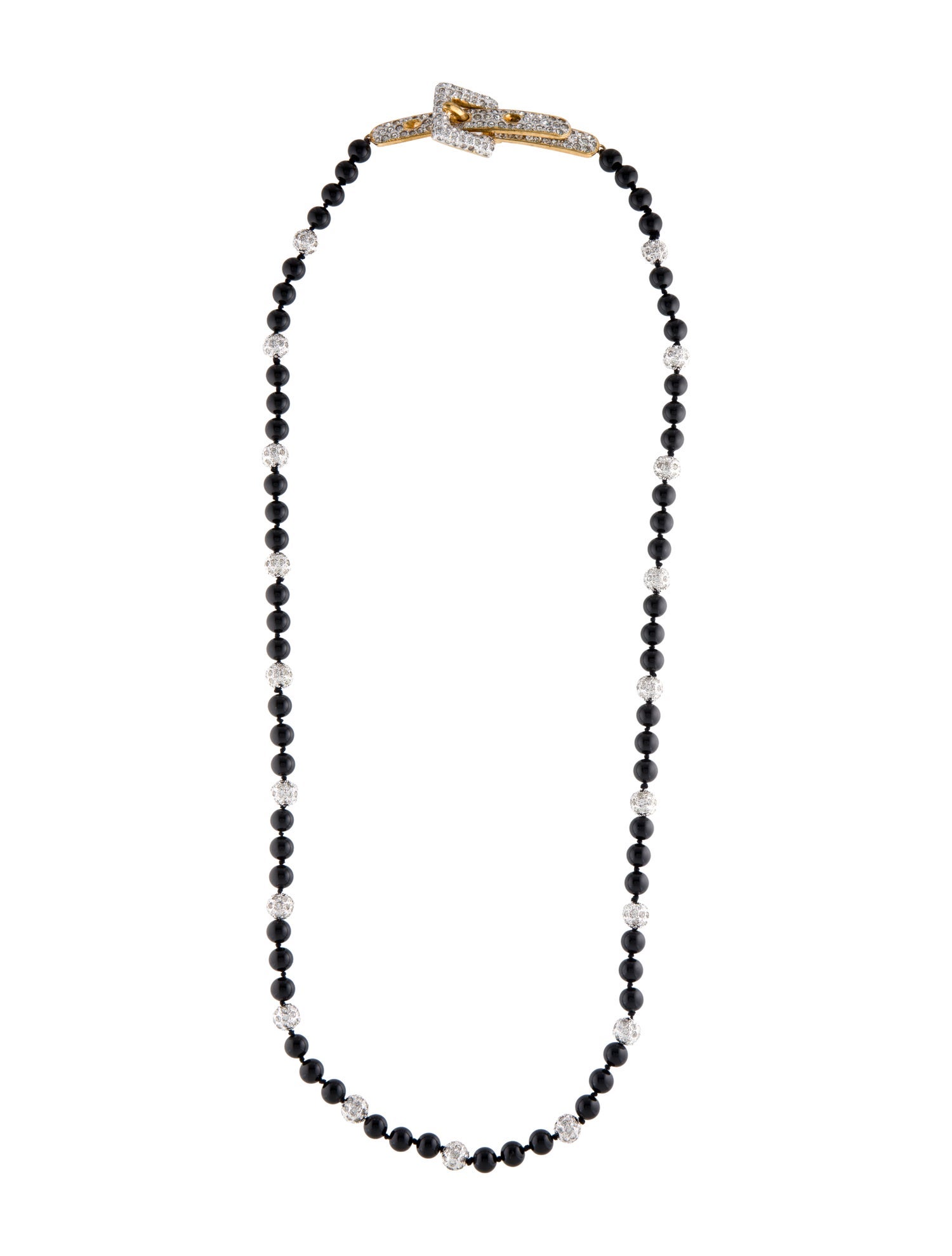 Valentino Crystal & Bead Strand Necklace
