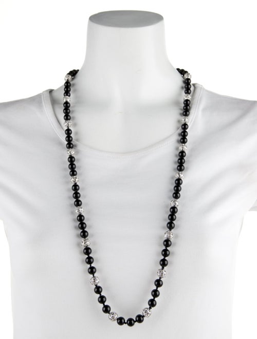 Valentino Crystal & Bead Strand Necklace