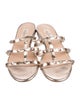 Valentino Rockstud Accents Leather Slides
