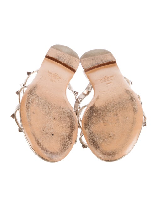 Valentino Rockstud Accents Leather Slides