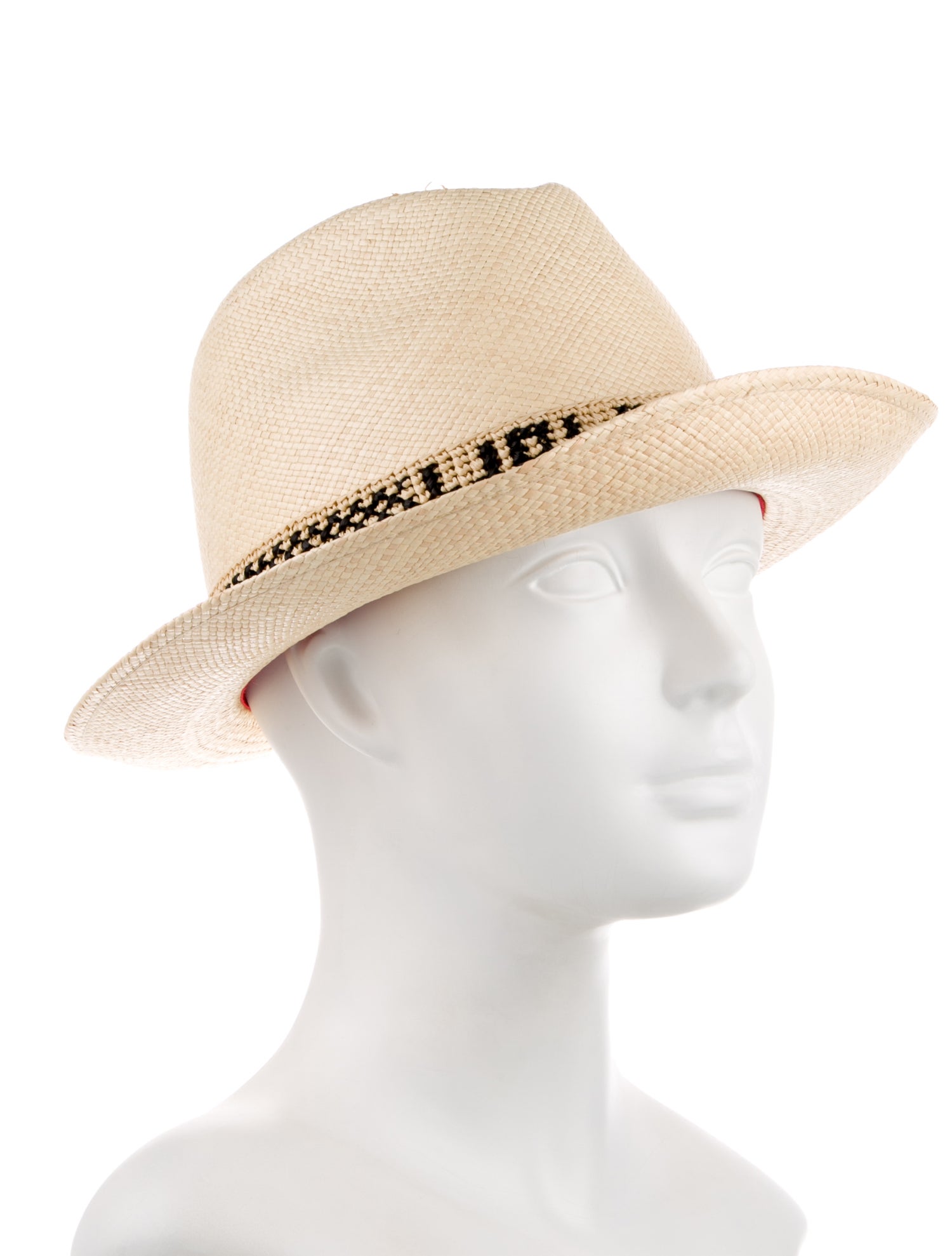 Borsalino x Valentino Straw Woven Fedora Hat
