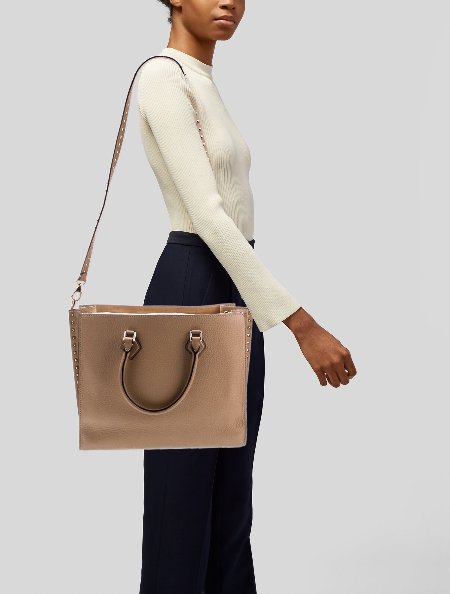 Valentino Rockstud Top Handle Bag