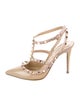 Valentino Rockstud Accents Patent Leather T-Strap Pumps