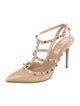 Valentino Rockstud Accents Patent Leather T-Strap Pumps