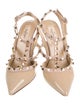 Valentino Rockstud Accents Patent Leather T-Strap Pumps