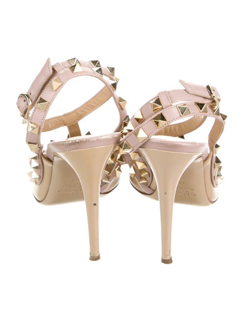 Valentino Rockstud Accents Patent Leather T-Strap Pumps