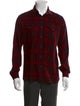 Valentino Plaid Print Long Sleeve Western Shirt