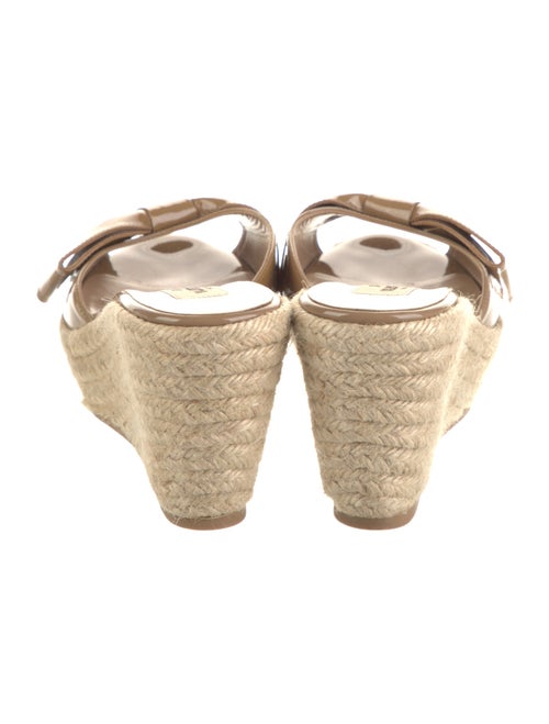 Valentino Patent Leather Bow Accents Espadrilles