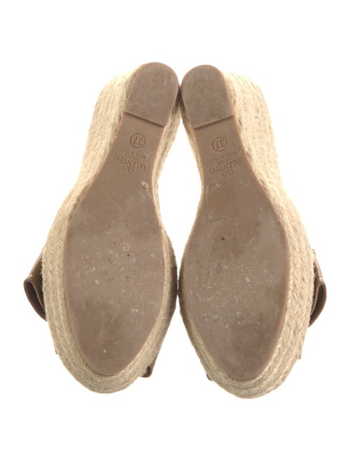 Valentino Patent Leather Bow Accents Espadrilles