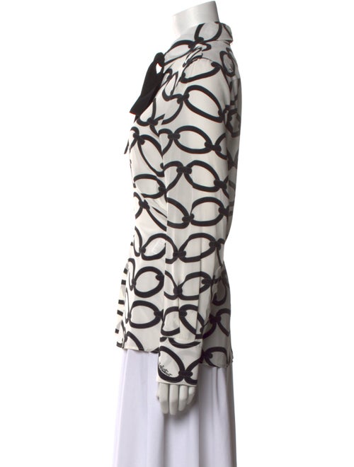 Valentino Silk Printed Button-Up Top