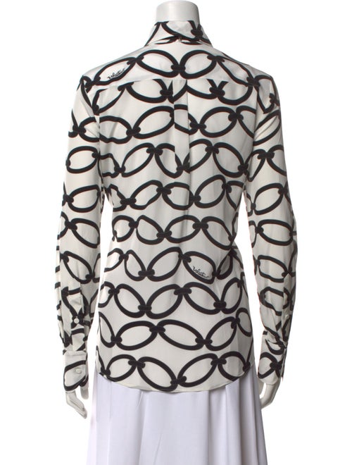Valentino Silk Printed Button-Up Top