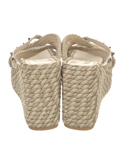 Valentino Rockstud Accents Leather Espadrilles