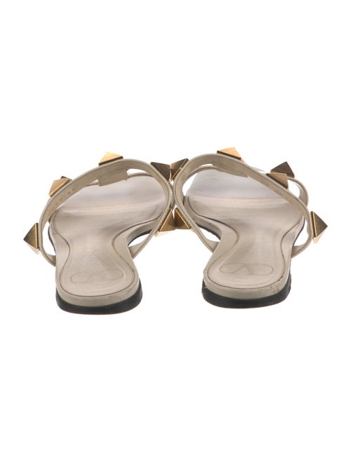 Valentino Rockstud Accents Leather Slides