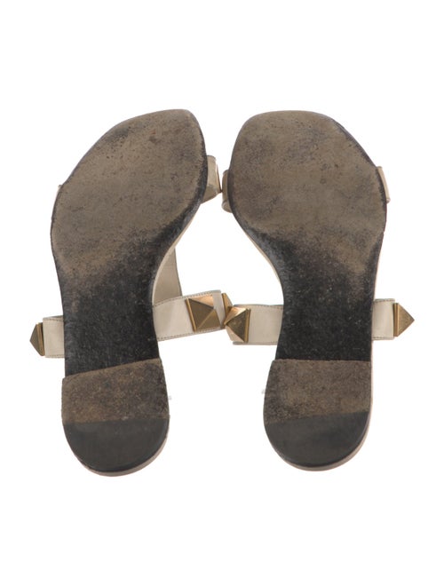 Valentino Rockstud Accents Leather Slides