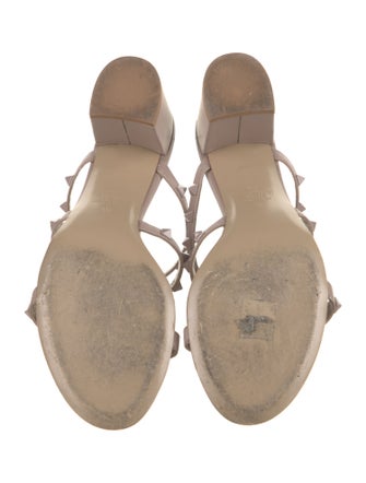 Valentino Rockstud Accents Leather Slides