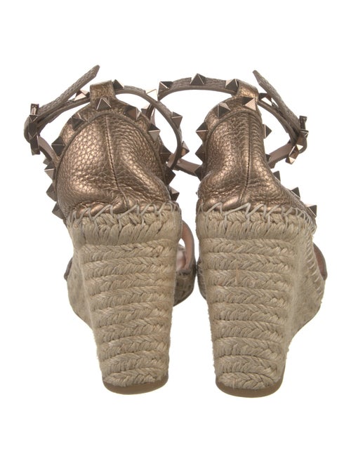 Valentino Rockstud Accents Leather Espadrilles