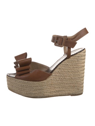 Valentino Rockstud Accents Leather Espadrilles