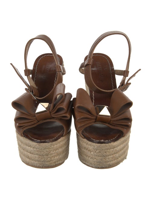 Valentino Rockstud Accents Leather Espadrilles