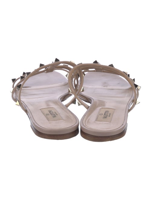 Valentino Rockstud Accents Leather Slides