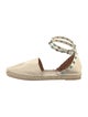 Valentino Rockstud Accents Leather Espadrilles