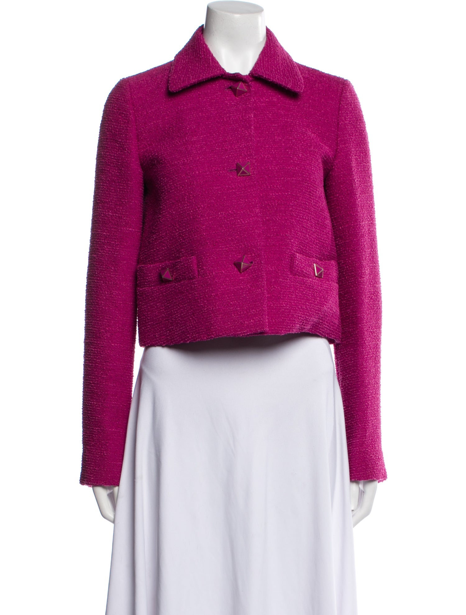 Valentino Virgin Wool Tweed Pattern Evening Jacket