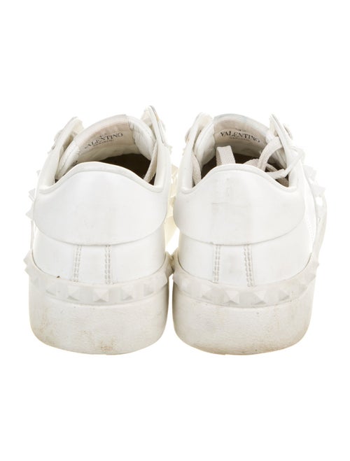 Valentino Rockstud Accents Leather Sneakers