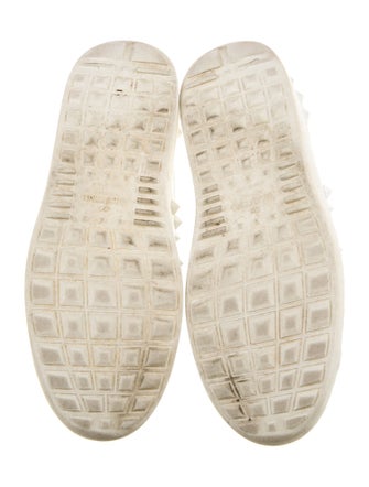 Valentino Rockstud Accents Leather Sneakers