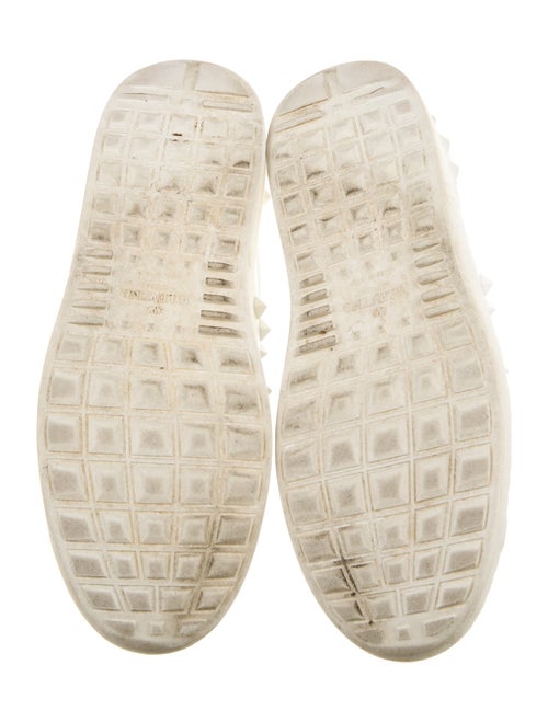 Valentino Rockstud Accents Leather Sneakers