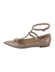 Valentino Rockstud Accents Patent Leather Flats