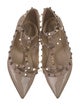 Valentino Rockstud Accents Patent Leather Flats