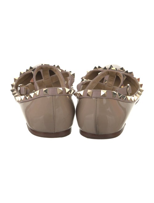 Valentino Rockstud Accents Patent Leather Flats