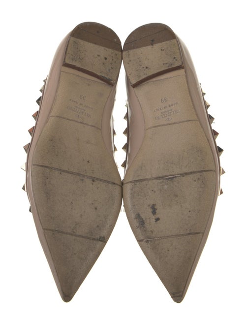 Valentino Rockstud Accents Patent Leather Flats