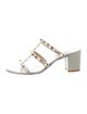 Valentino Rockstud Accents Leather Gladiator Sandals