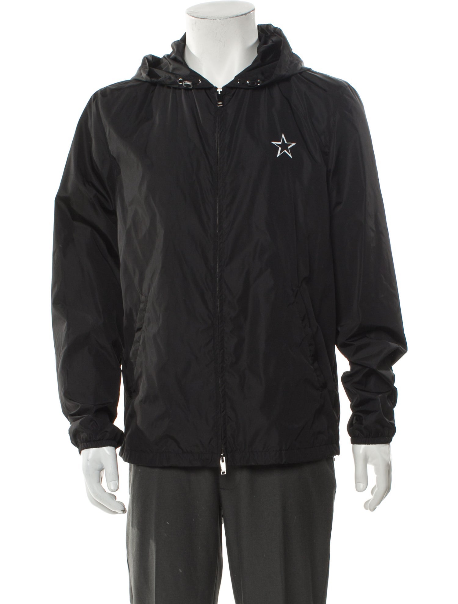 Valentino Rockstud Accents Graphic Print Windbreaker