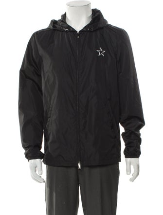 Valentino Rockstud Accents Graphic Print Windbreaker