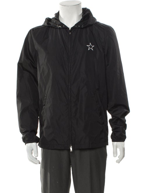 Valentino Rockstud Accents Graphic Print Windbreaker