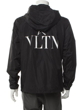 Valentino Rockstud Accents Graphic Print Windbreaker