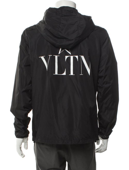 Valentino Rockstud Accents Graphic Print Windbreaker