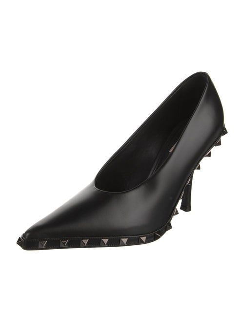Valentino Rockstud Accents Leather Pumps