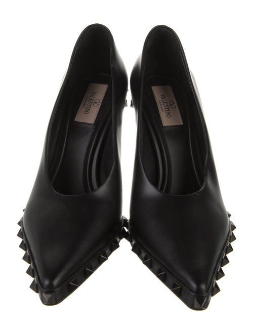 Valentino Rockstud Accents Leather Pumps