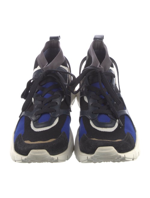 Valentino Rockstud Accents Colorblock Pattern Sneakers