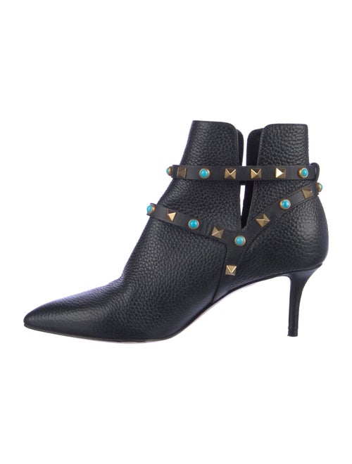 Valentino Rockstud Accents Leather Boots