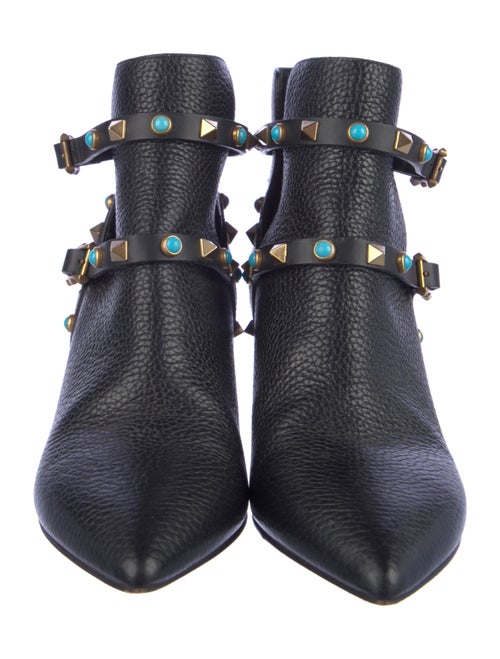 Valentino Rockstud Accents Leather Boots