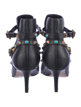 Valentino Rockstud Accents Leather Boots