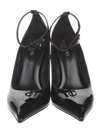 Valentino Rockstud Accents Patent Leather Pumps