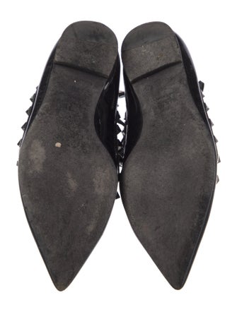 Valentino Interlocking CC Logo Patent Leather Ballet Flats