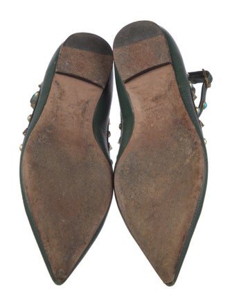 Valentino Rockstud Accents Leather Flats