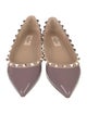 Valentino Rockstud Accents Patent Leather Ballet Flats